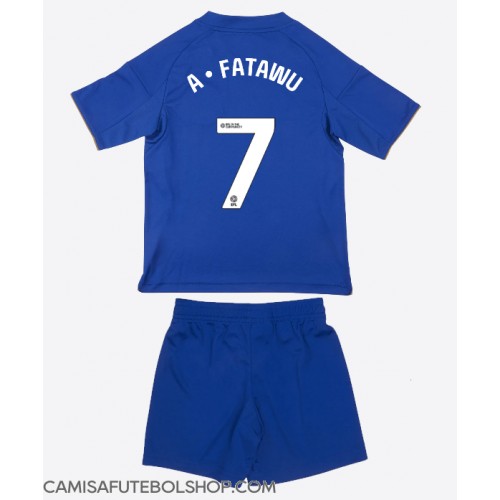 Camisa de time de futebol Leicester City Issahaku Fatawu #7 Replicas 1º Equipamento Infantil 2025-26 Manga Curta (+ Calças curtas)